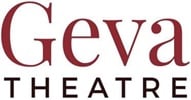 Geva Theatre logo, in dark red serif font