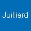 The word Juilliard, in light white font, against a deep blue square