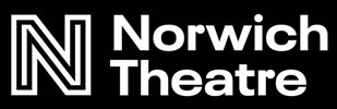 Norwich Theatre logo, with a block capital N on a black background