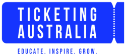 Ticketing Australia logo: Educate, Inspire, Grow