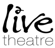 Live Theatre Newcastle logo, with the word Live in a handwritten font
