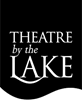 Theatre by the Lake logo, with text on a shape like a pull-down banner