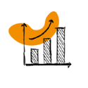 ascending bar graph with arrow indicating increase